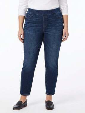 Chico's Pull On Jegging Ankle Size 20R Dark Wash Denim Pull-On